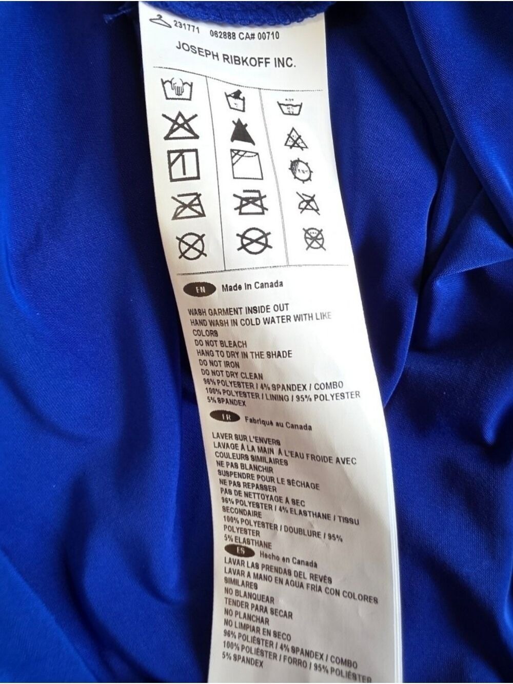 Joseph Ribkoff Royal Blue Wedding Guest Dress Size 20 NWT - Picture 9 of 9